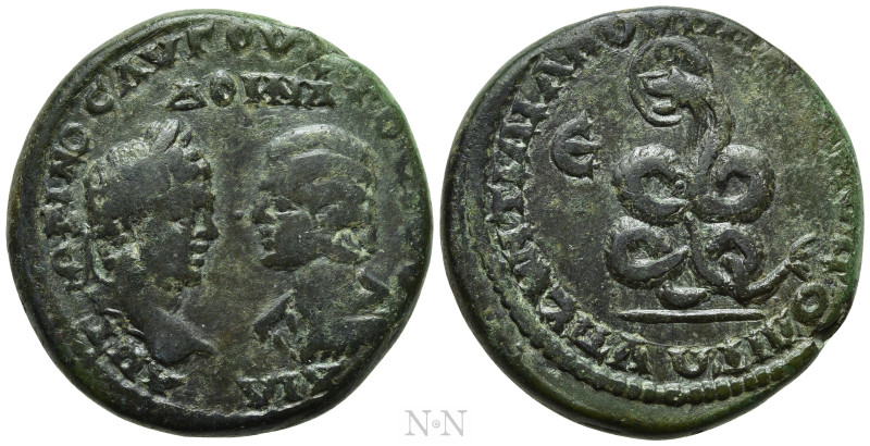 MOESIA INFERIOR. Marcianopolis. Caracalla, with Julia Domna (198-217). Ae Pentas...