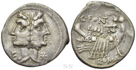 C. FONTEIUS. Denarius (114-113 BC). Rome
