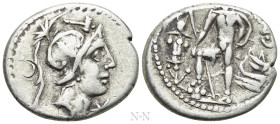 C. MALLEOLUS C. F. Denarius (118 BC). Rome