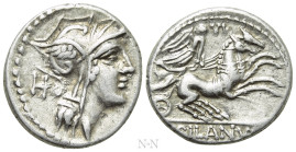 D. SILANUS L.F. Denarius (91 BC). Rome