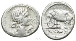 Q. CAECILIUS METELLUS PIUS. Denarius (81 BC). Uncertain mint in northern Italy