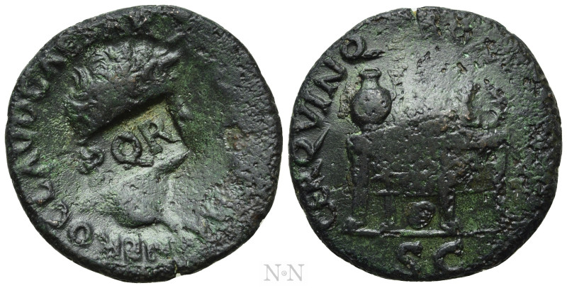 NERO (54-68). Semis. Lugdunum. 

Obv: NERO CLAVD CAESAR AVG GERM. 
Laureate h...