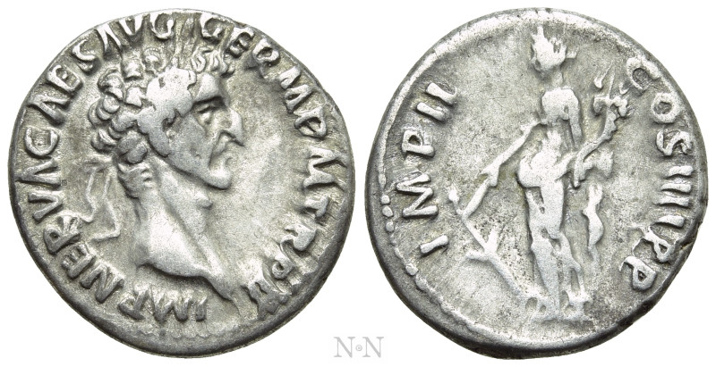 NERVA (96-98). Denarius. Rome. 

Obv: IMP NERVA CAES AVG GERM P M TR P II. 
L...