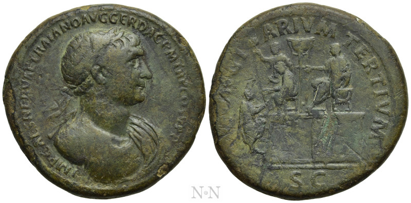 TRAJAN (98-117). Sestertius. Rome. 

Obv: IMP CAES NERVAE TRAIANO AVG GER DAC ...