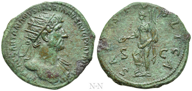 HADRIAN (117-138). Dupondius. Rome. 

Obv: IMP CAESAR TRAIANVS HADRIANVS AVG P...