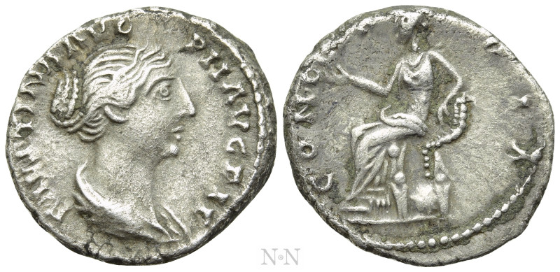 FAUSTINA II (Augusta, 147-175). Denarius. Contemporary imitation. 

Obv: FAVST...