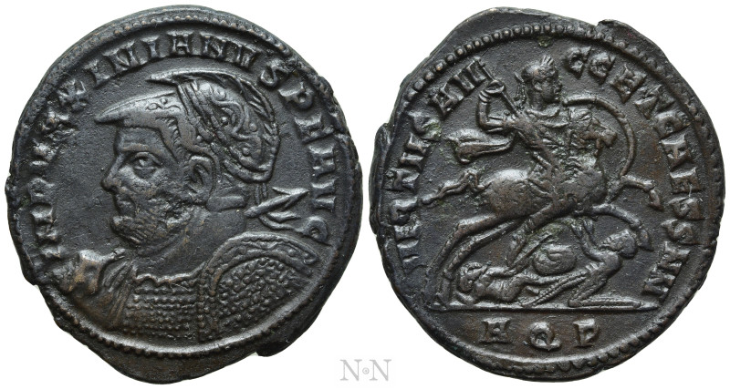 MAXIMIANUS HERCULIUS (Senior Augustus, 305-307). Follis. Aquileia. 

Obv: IMP ...