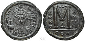 JUSTINIAN I (527-565). Follis. Constantinople. Dated RY 24 (550/1)