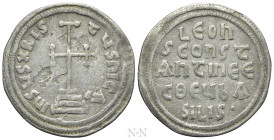 LEO III THE ISAURIAN with CONSTANTINE V (717-741). Miliaresion. Constantinople
