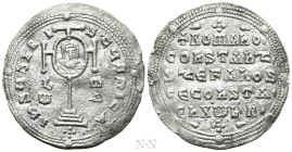 CONSTANTINE VII PORPHYROGENITUS with ROMANUS I, STEPHEN and CONSTANTINE (913-959). Miliaresion. Constantinople