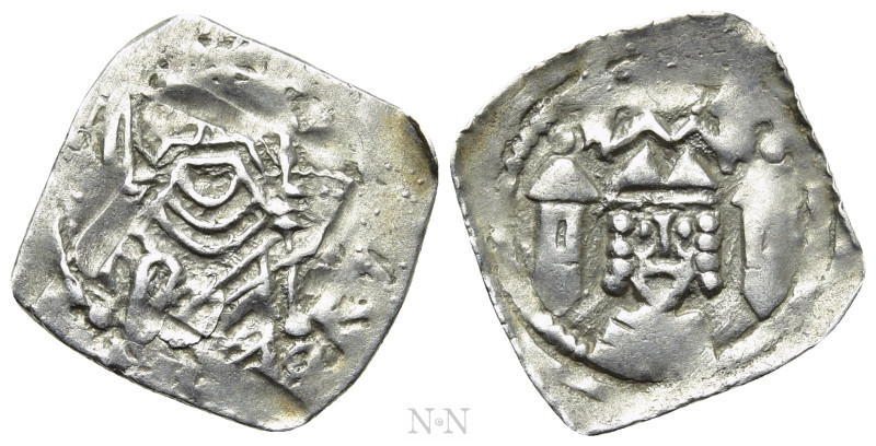 AUSTRIA. Eberhard II (1200-1246). Hälbling. 

Obv: Archbishop seated facing, h...