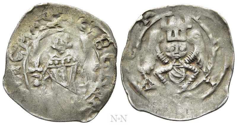 AUSTRIA. Salzburg. Eberhard II (1200-1246). Pfennig. Freisach. 

Obv: Half-len...