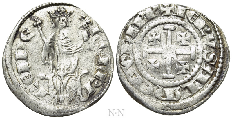 CRUSADERS. Cyprus. Henry II (Second reign, 1310-1324). Half Gros. 

Obv: + HЄN...