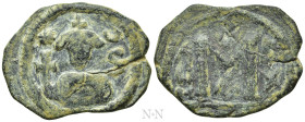 ISLAMIC. Time of the Rashidun. Pseudo-Byzantine types. Fals. Imitating a Follis of Constans II