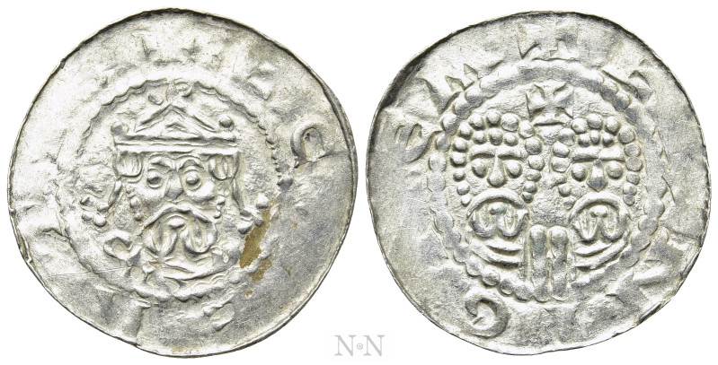 NETHERLANDS. Friesland. Ekbert II (1068-1077). Denar. Emnighem. 

Obv: + ECBER...