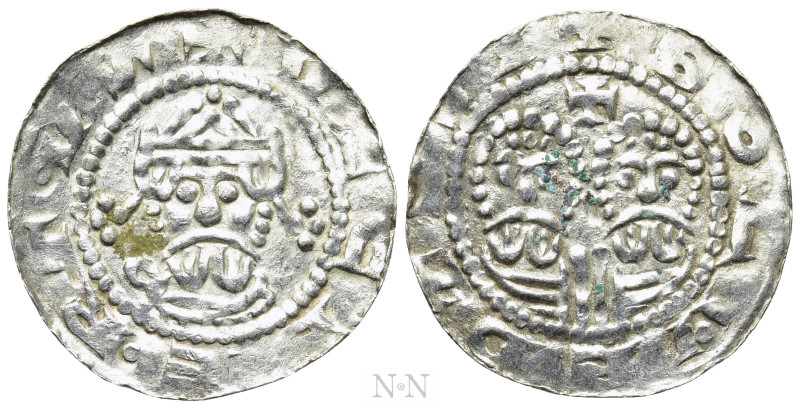 NETHERLANDS. Friesland. Ekbert II (1068-1077). Denar. Bolsward. 

Obv: + VECBE...