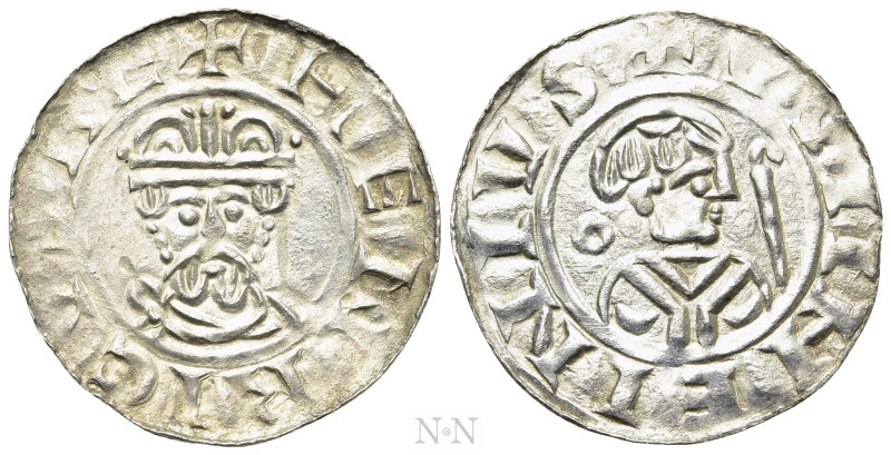 NETHERLANDS. Groningen. Wilhelm and Heinrich III-IV (1054-1076). Denar. 

Obv:...