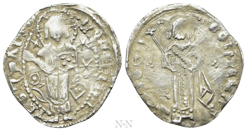 SERBIA. Stefan Lazar (1371-1389). Dinar. 

Obv: Christ Pantocrator standing fa...