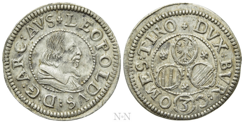 AUSTRIA. Leopold V (Archduke, 1619-1632). 3 Kreuzer (1619-1625). Hall. 

Obv: ...