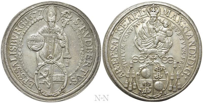 AUSTRIA. Salzburg. Max Gandolph Graf von Küenburg (1668-1687). Taler (1677). 
...