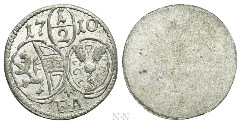 AUSTRIA. Salzburg. Franz Anton Fürst von Harrach (1709-1727). 1/2 Kreuzer (1710)...