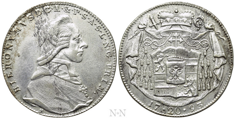 AUSTRIA. Salzburg. Hieronymus von Colloredo-Waldsee (Archbishop, 1772-1803). 20 ...