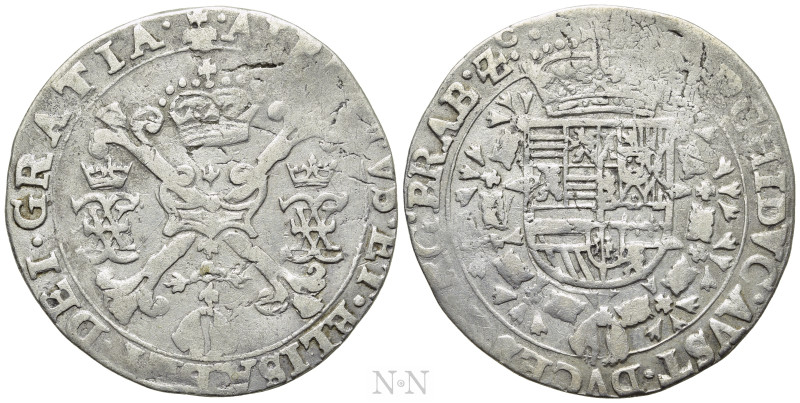 BELGIUM. Spanish Netherlands. Albert VII and Elizabeth (1598-1621). 1/4 Patagon....