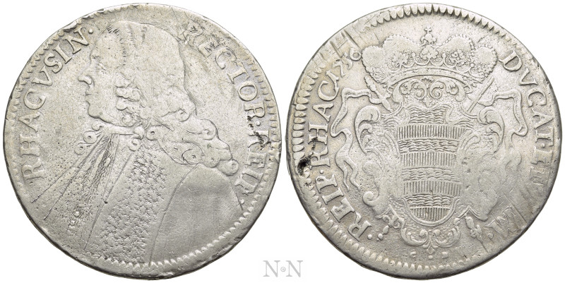 CROATIA. Republic of Ragusa (Dubrovnik). Tallero (1756-GB). 

Obv: RHACVSIN RE...