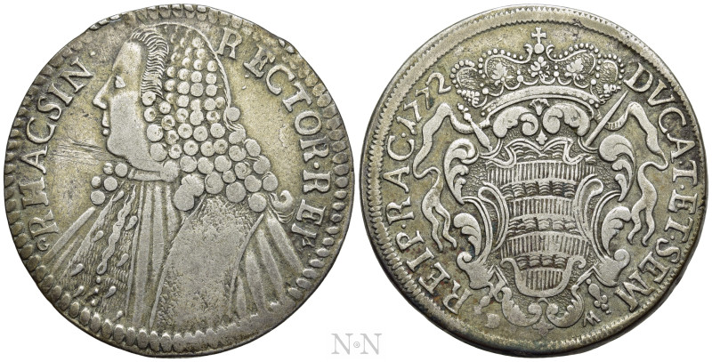 CROATIA. Republic of Ragusa (Dubrovnik). Tallero (1772-GA-DM). 

Obv: RHACVSIN...