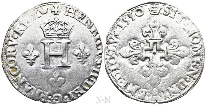 FRANCE. Henry II (1547-1559). Gros - 2 Sols (1550-A). Paris. 

Obv: + HENRICVS...
