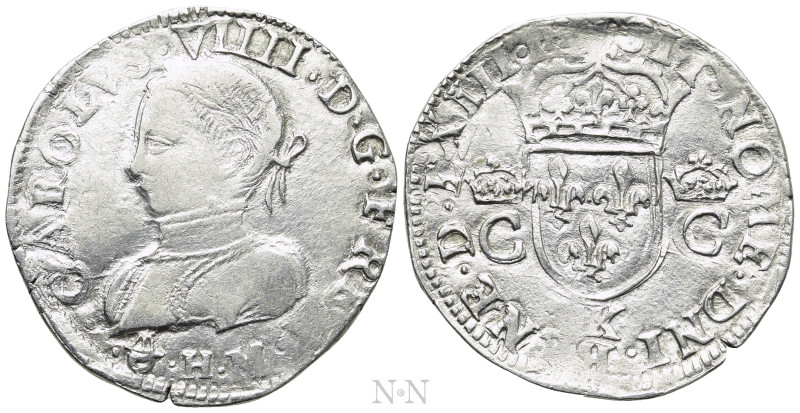 FRANCE. Charles IX (1560-1574). Teston (1563-K). Bordeaux. 

Obv: CAROLVS VIII...