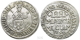 GERMANY. Aachen. Franz I (1745-1765). 3 Mark (1754)