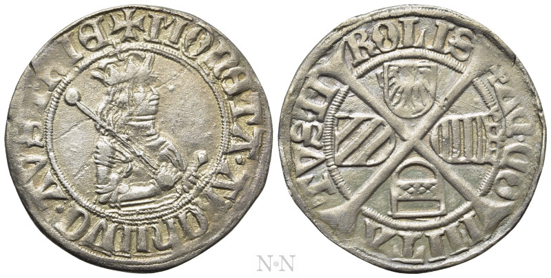 HOLY ROMAN EMPIRE. Maximilian I (1486-1519). 6 Kreuzer. Hall. 

Obv: MONETA AR...