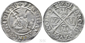 HOLY ROMAN EMPIRE. Ferdinand I (1519-1564). 6 Kreuzer. Hall