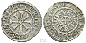 HOLY ROMAN EMPIRE. Ferdinand I (1519-1564). Kreuzer. Hall