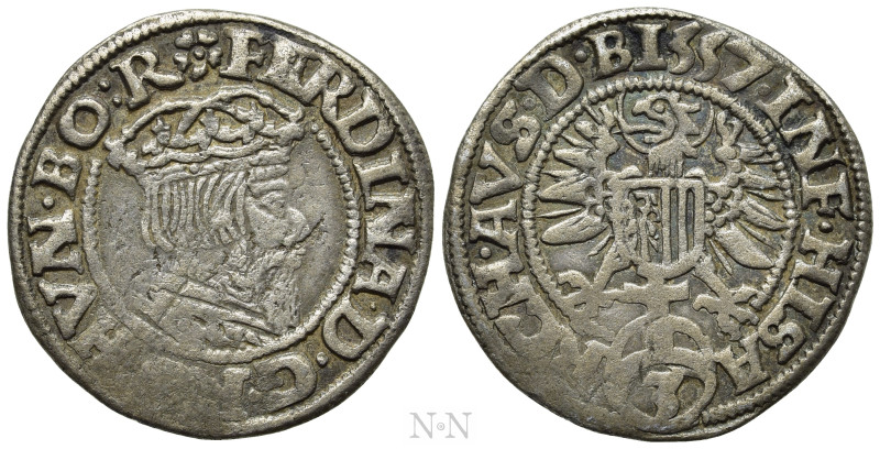 HOLY ROMAN EMPIRE. Ferdinand I (1521-1564). 3 Kreuzer (1557). Linz. 

Obv: FER...