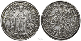 HOLY ROMAN EMPIRE. Teutonic Order. Maximilian I (1590-1618) 1/4 Taler. Hall