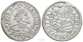 HOLY ROMAN EMPIRE. Ferdinand III (1637-1657). 3 Kreuzer or Groschen (1640). Graz
