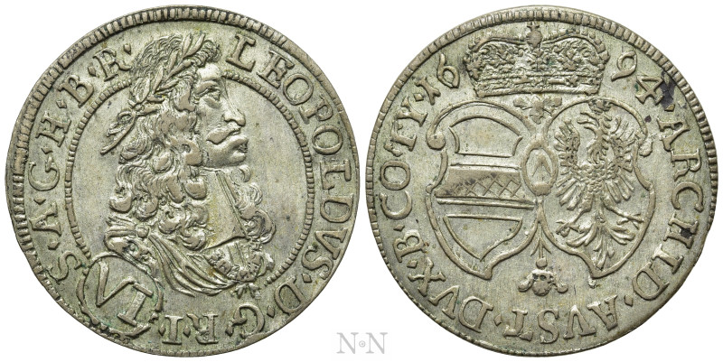 HOLY ROMAN EMPIRE. Leopold I (1657-1705). 6 Kreuzer (1694). Hall. 

Obv: LEOPO...