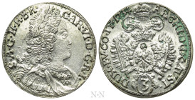 HOLY ROMAN EMPIRE. Karl VI (1711-1740). 3 Kreuzer (1734). Hall