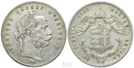 HUNGARY. Franz Joseph I (1848-1916). 1 Forint (1868-KB). Kremnitz