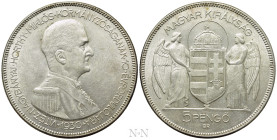 HUNGARY. Nicolas Horthy (1920-1944). 5 Pengő (1930). Budapest. 10th Anniversary of the Regency of Admiral Horthy