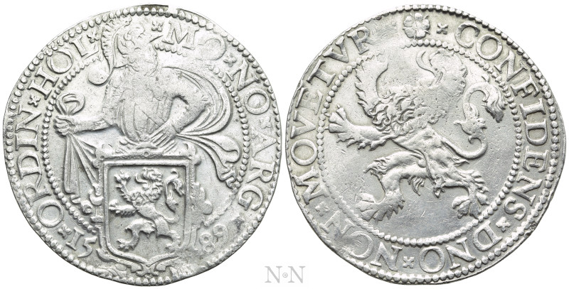 NETHERLANDS. Holland. Lion Dollar or Leeuwendaalder (1589). 

Obv: MO NO ARG O...