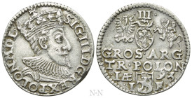 POLAND. Sigismund III Vasa (1587-1632). Trojak (1593). Olkusz