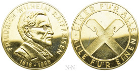 GERMANY. Friedrich Wilhelm Raiffeisen (1818-1888). GOLD Medal (1958)