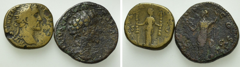 2 Roman Coins. 

Obv: .
Rev: .

. 

Condition: See picture.

Weight: g....