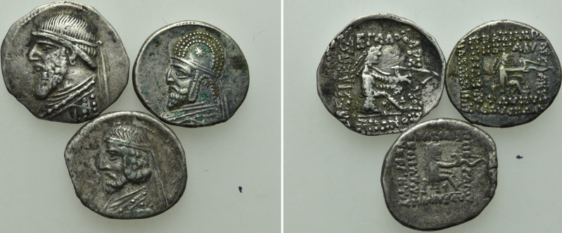 3 Drachma of the Kings of Parthia / Arsacids. 

Obv: .
Rev: .

. 

Condit...