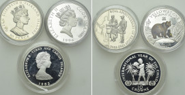3 Modern Coins; Silver etc.; Falkland Islands etc