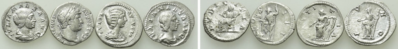 4 Denarii of Hadrian, Julia Maesa etc. 

Obv: .
Rev: .

. 

Condition: Se...