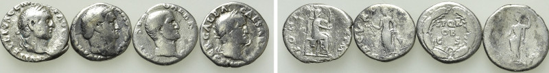 4 Denarii of Vitellius and Galba. 

Obv: .
Rev: .

. 

Condition: See pic...